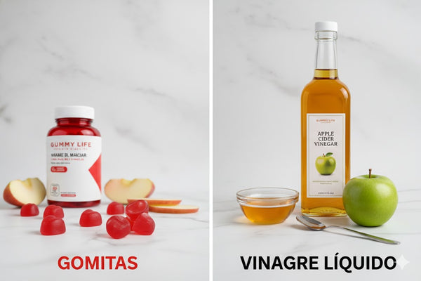vinagre manzana gomitas vs liquido
