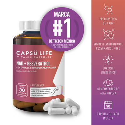 Capsu Life by Gummy Life | NAD + Resveratrol + NR + D-Ribosa