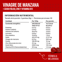 Gummy Life - Gomitas de Vinagre de Manzana con Ácido Fólico y Vitamina B12, Sin Gluten y Veganas - Mejor forma de tomar el Vinagre de Manzana, dos al día