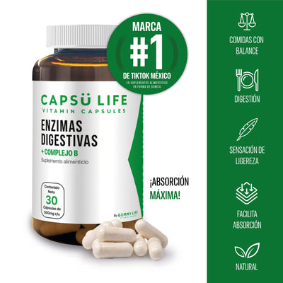 Capsu Life Enzimas Digestivas con Complejo B