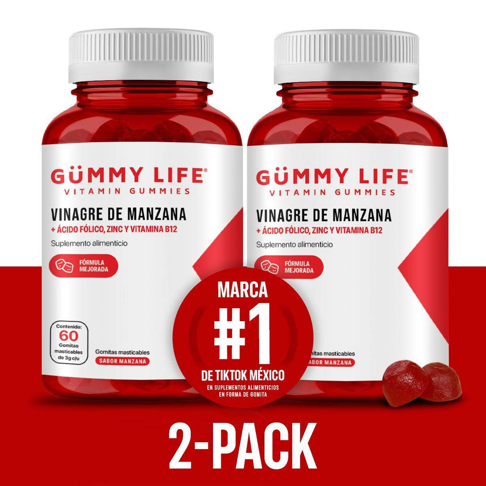 2 Pack gomitas de vinagre de manzana Gummy Life México